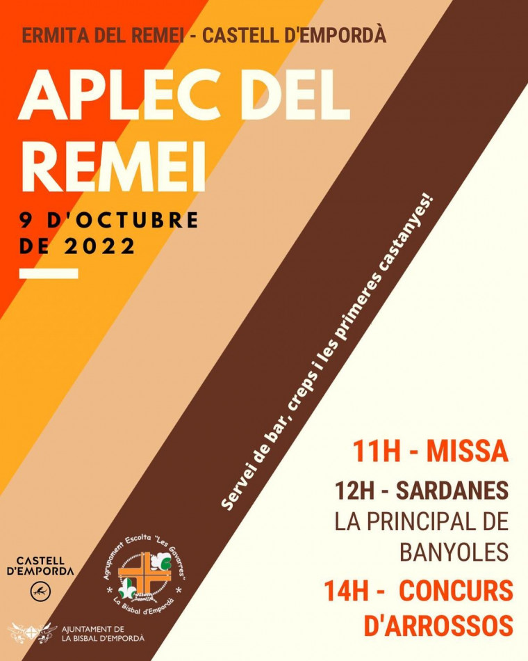 Missa, sardanes amb La Principal de Banyoles i concurs d'arrossos per celebrar l'Aplec del Remei de Castell d'Empordà