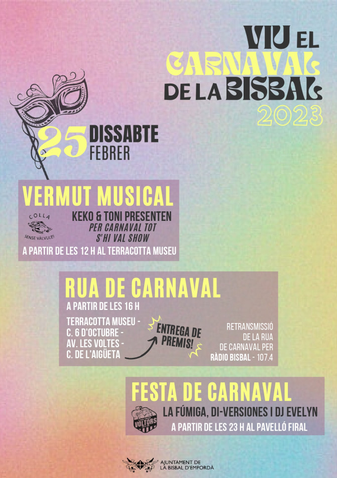 Recta final del Carnestoltes de la Bisbal amb un dissabte carregat de propostes