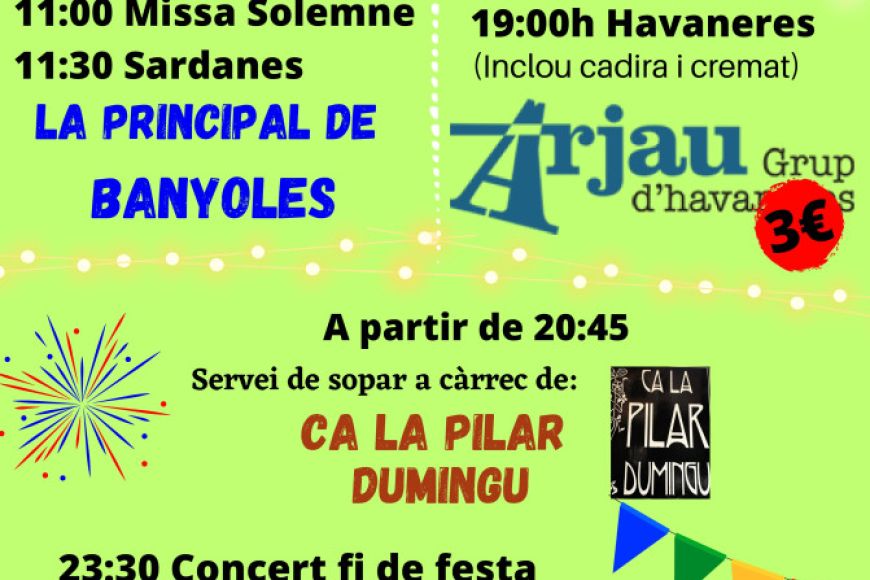 La Principal de Banyoles, Arjau i The Best Of, aquest dissabte a la Festa Major a Sant Pol La Principal de Banyoles, Arjau i The Best Of, aquest dissabte a la Festa Major a Sant Pol