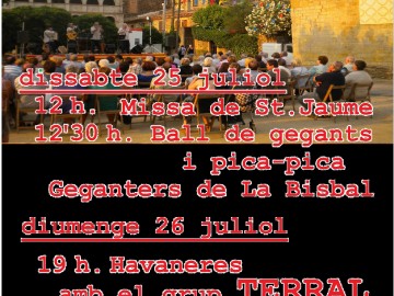 Festa Major de Sant Pol. Missa i ballada de gegants