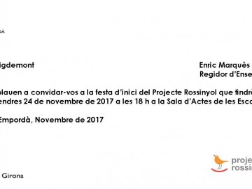 Festa d'inici del projecte Rossinyol