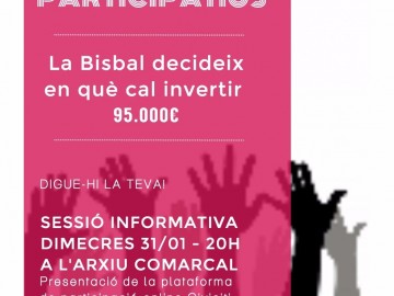 Pressupostos participatius. La Bisbal decideix en què cal invertir 95.000 €