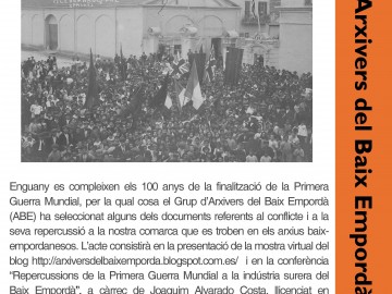 1918. La Gran Guerra des del Baix Empordà