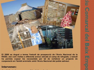 Viatges. Arxius i drets humans. L'arxiu del poble sahrauí