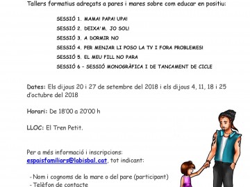 Créixer en família. Tallers per a pares i mares amb fills de 0 a 3 anys