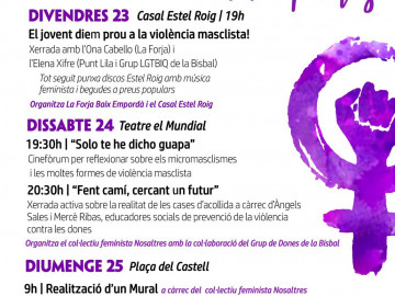 25N Dia Internacional per erradicar la violència masclista - Realització d'un mural