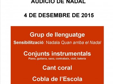 Audició de nadal pels alumnes de l’Escola Municipal de Música Conrad Saló
