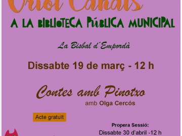 Cicle Conta Contes Oriol Canals. Contes amb Pinotxo, amb Olga Cercós