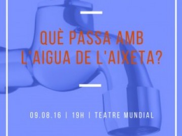 Què passa amb l'aigua de l'aixeta? Sessió informativa sobre la potabilitat de l'aigua de la Bisbal d'Empordà