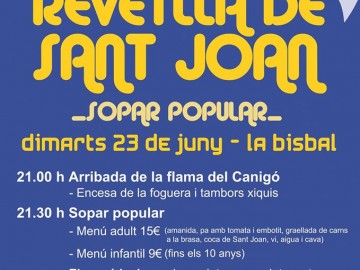 Revetlla de Sant Joan - sopar popular