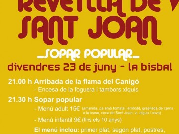 Revetlla de Sant Joan. Espectacle pirotècnic, ball de Dracs i tambors. Ball amb COI els Montgrons i música Dracs