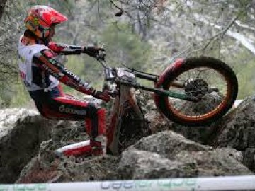Exhibició de trial amb Takahisa Fujinami