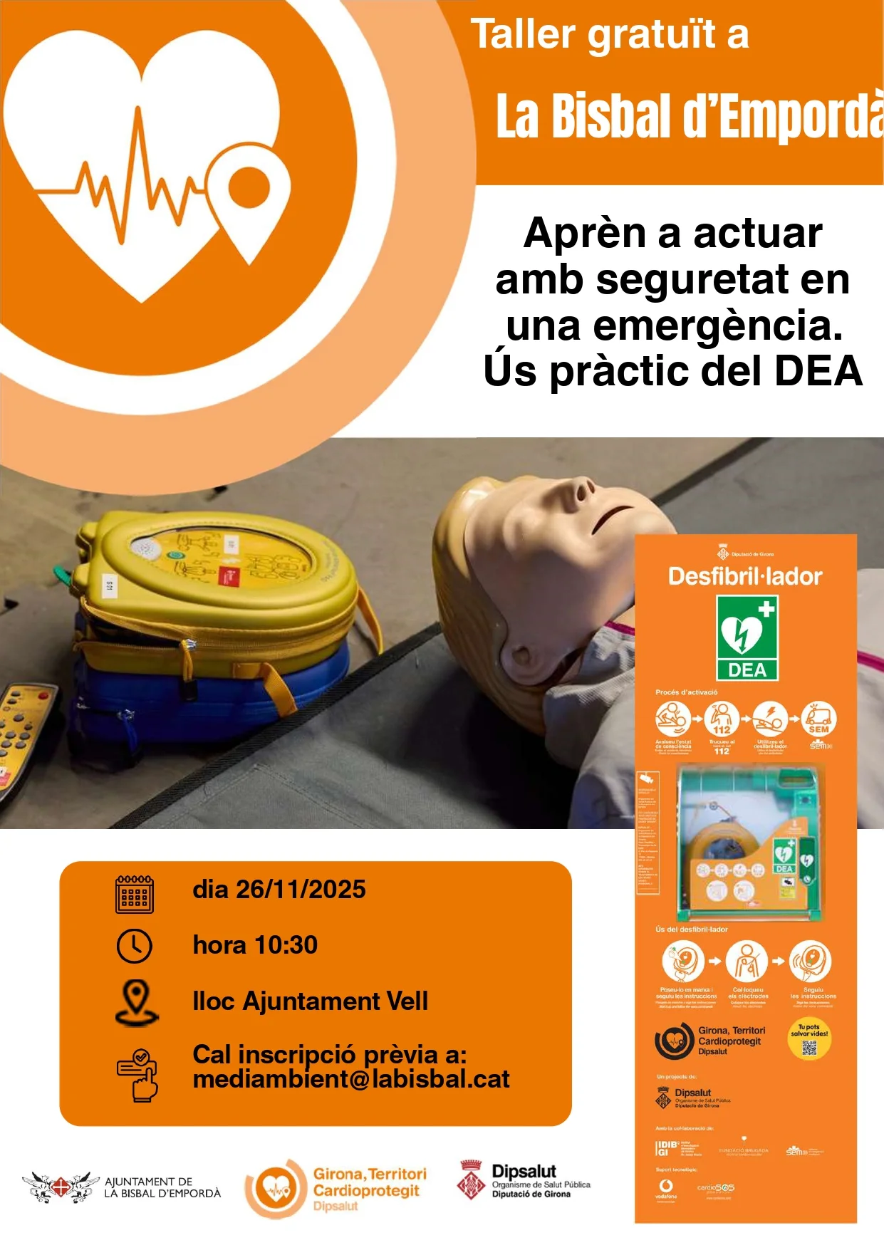 Taller gratuït ús del DEA | © Dipsalut